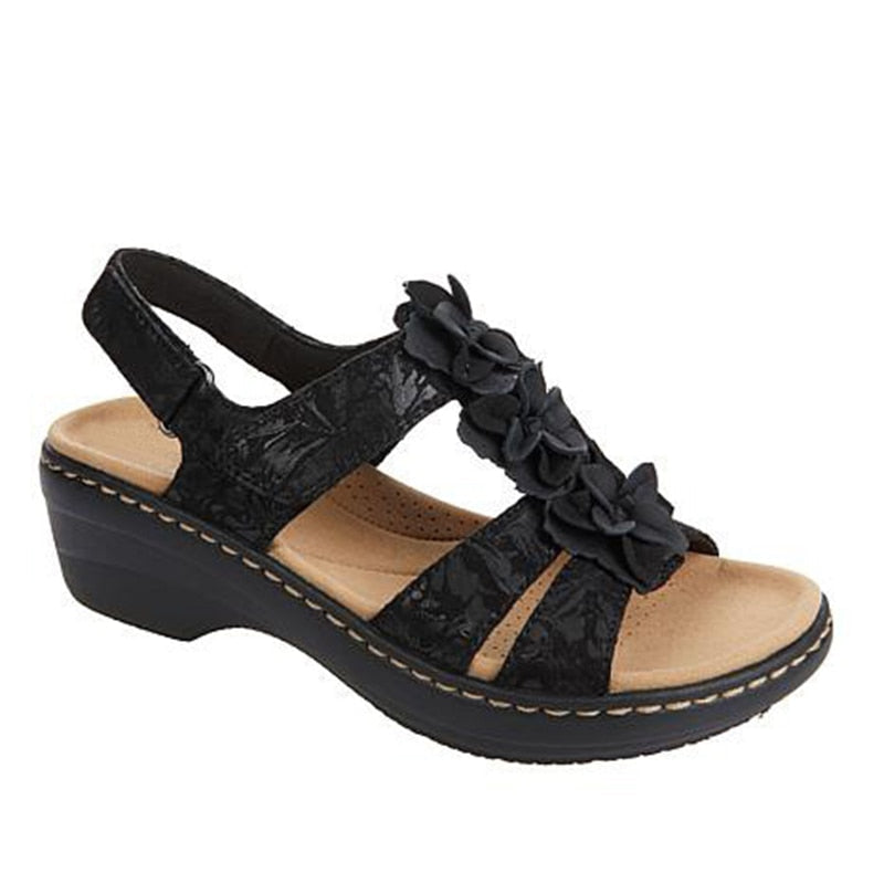 Stylish retro gladiator wedge sandals for women. Ultimate orthopedic comfort for summer wear.