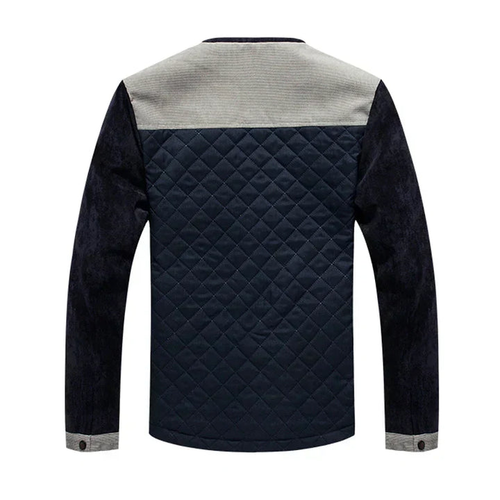 Durable men's retro windbreaker jacket, stand-up collar, ideal for active casual wear in spring & fall.
