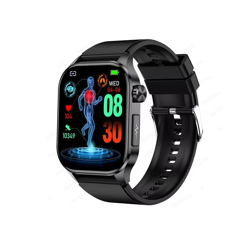 Senior Health Monitoring Smartwatch TavvitaImp010 with blood pressure, sugar, and heart rate tracking.