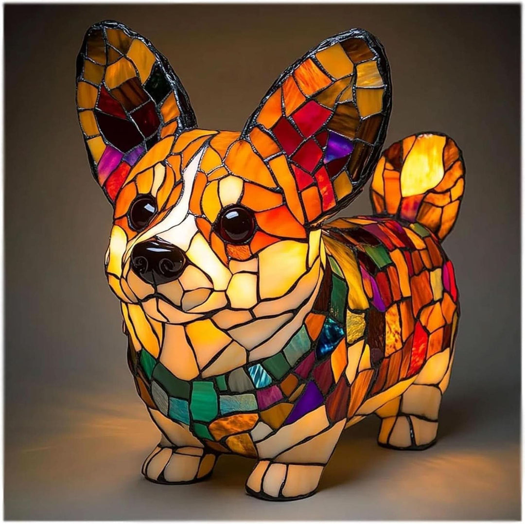 Pet-friendly shimmering LED animal statue night light, provides a soothing glow for bedrooms.