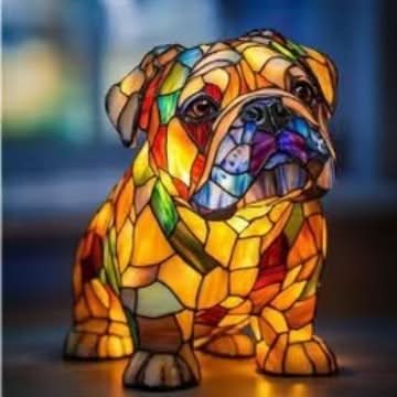 Shimmering LED dog decor light, USB powered, a stylish and functional home accessory.