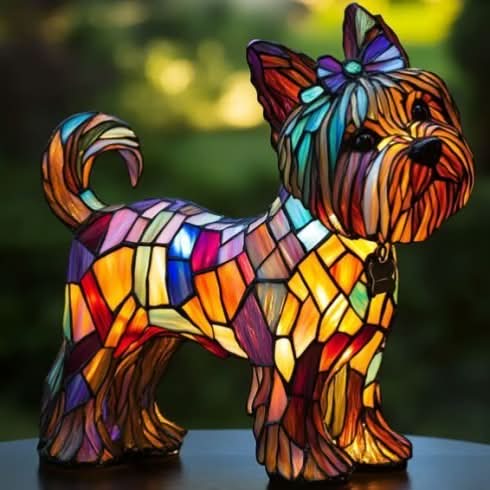 Stylish shimmering LED cat night light, a contemporary animal statue for modern homes.