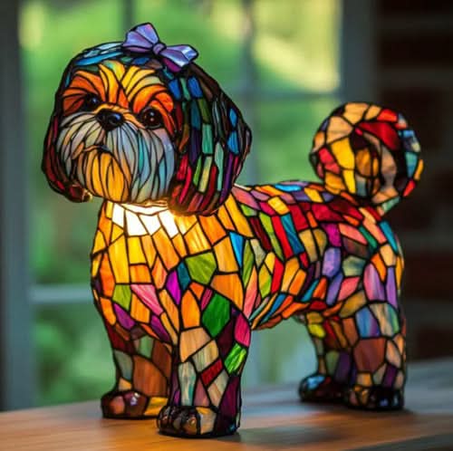 Shimmering LED animal night light, dog & cat, a conversation starter & thoughtful gift.