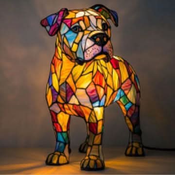 Brighten your room with a shimmering LED dog night light, a delightful pet-themed accent.