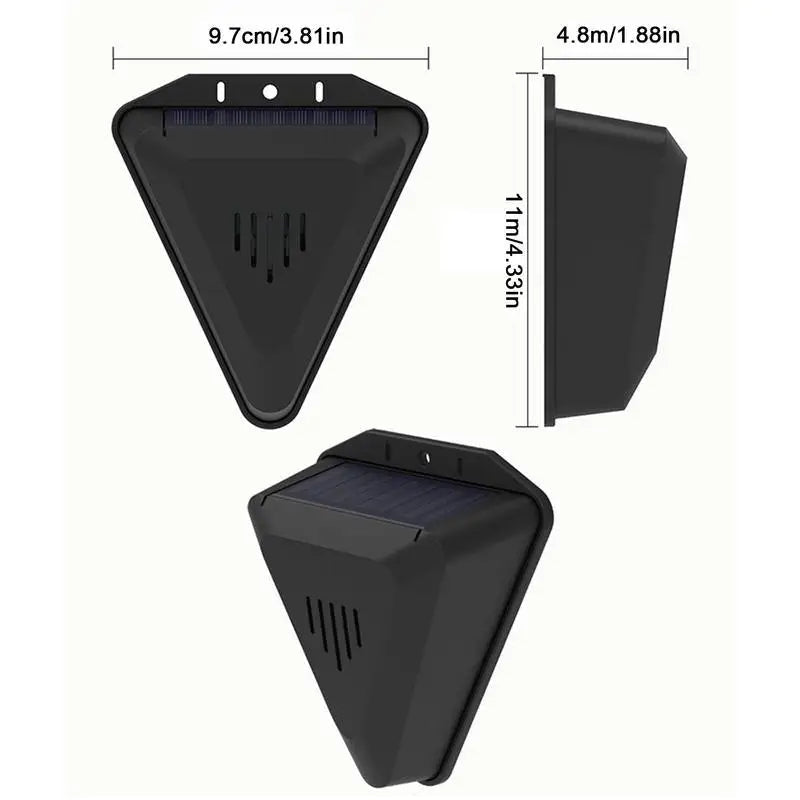 Eco-friendly solar pest repeller. Automatic bird & animal deterrent for outdoor garden & yard protection. Waterproof.