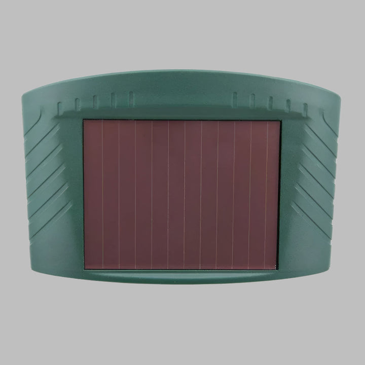 Outdoor ultrasonic animal repeller. Eco-friendly solution for rabbits, garden protection.