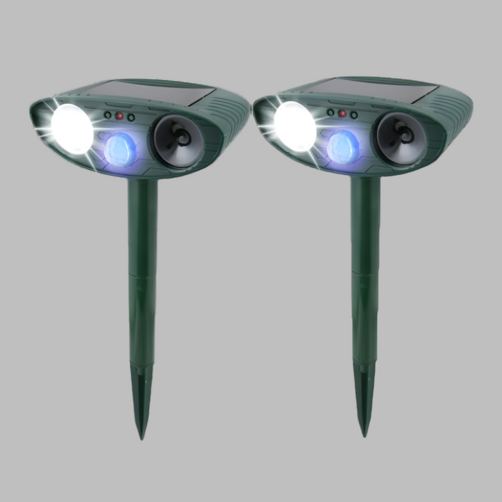 Keep rabbits out! Solar ultrasonic animal repeller for effective garden and yard defense.