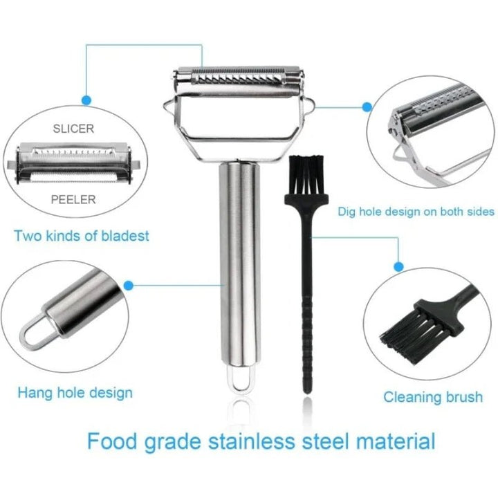 Stainless Steel Multi - Function Vegetable Peeler & Julienne Cutter - Lexians