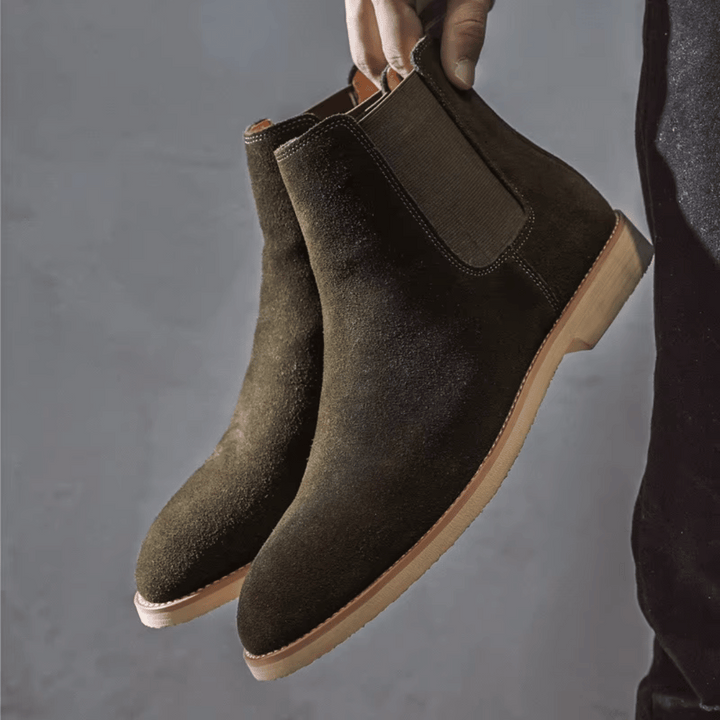 Easy slip-on men's Chelsea boots, offering comfort & stylish versatility for modern footwear and any outfit.