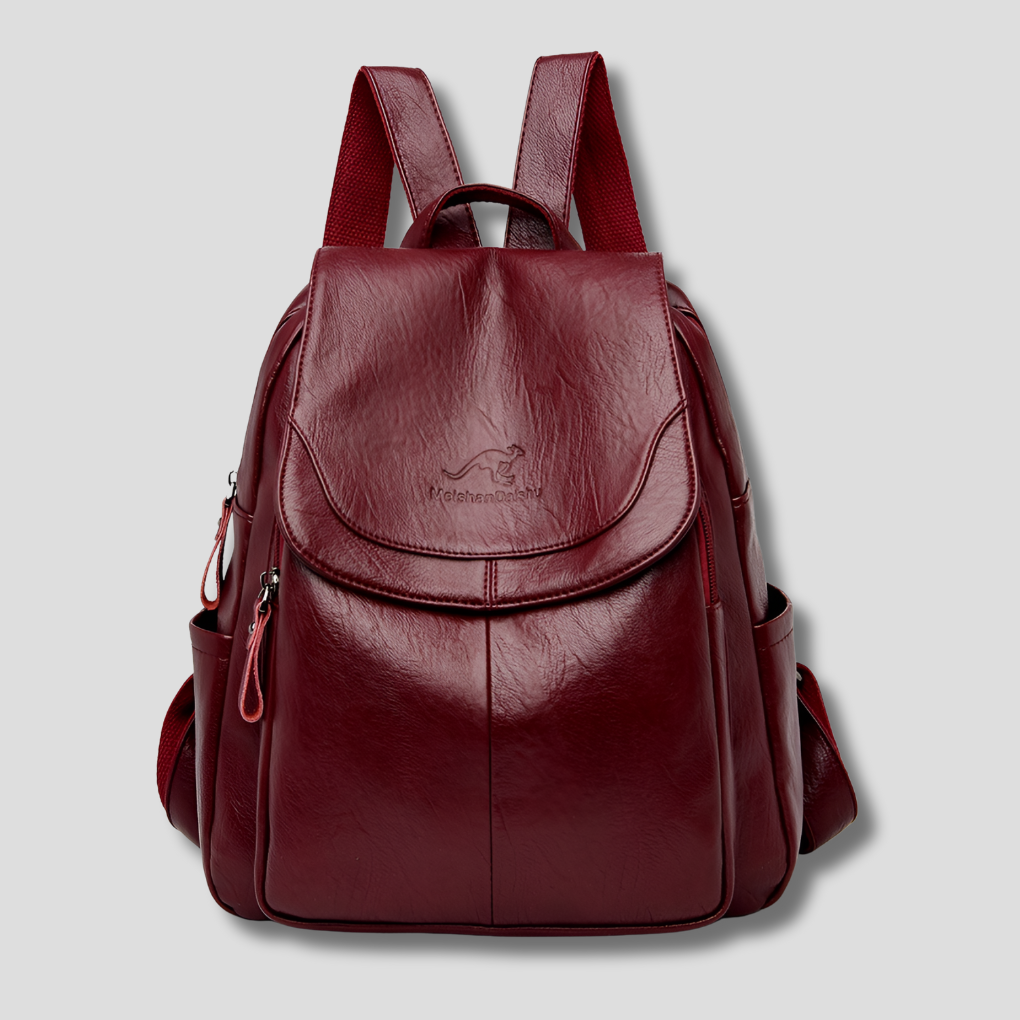 Secure women's leather anti-theft backpack, stylish & functional for commuting, travel, and everyday fashion.
