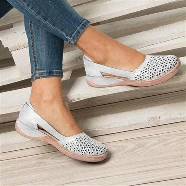 Elegant women's flats, comfortable and stylish, engineered for bunion relief and orthopedic support.
