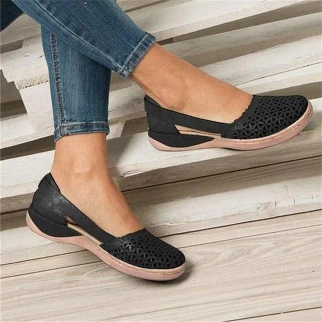 Chic women's flats, offering superior comfort and bunion relief with arch support for daily wear.