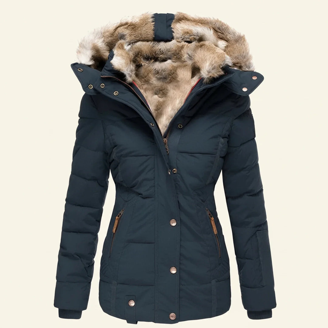 Women's hooded winter puffer jacket, an essential for staying warm and stylish in cold climates.