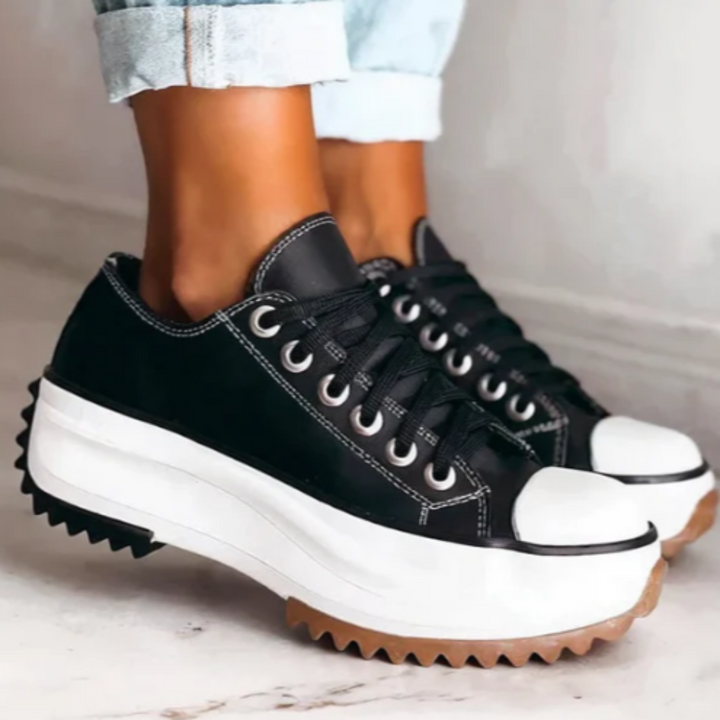 Stylish women's orthopedic platform shoes, offering all-day comfort and support for casual wear.