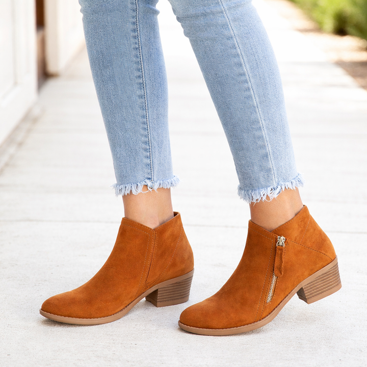 Supportive women's orthopedic ankle boots with zipper for all-day comfort & everyday casual style.