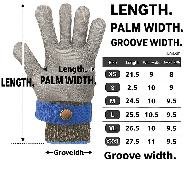Extremely durable, cut-proof stainless steel work gloves for long-lasting hand safety in demanding jobs.