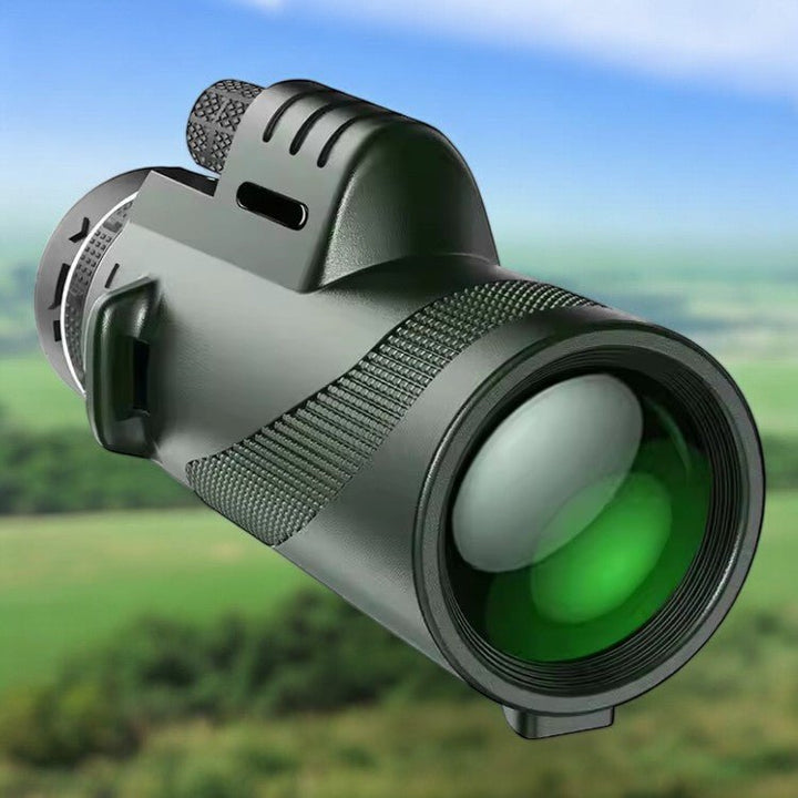 Ultra-Zoom 600x monocular telescope for clear, long-distance outdoor viewing and wildlife observation.