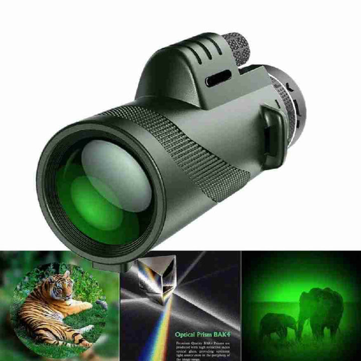 Versatile Ultra-Zoom 600x monocular telescope, ideal for hiking, travel, sports, and nature exploration.