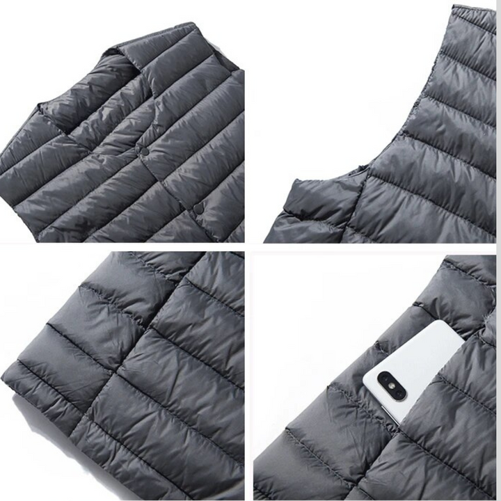 Casual men's ultralight vest, perfect for outdoor activities or as a warm layering piece.