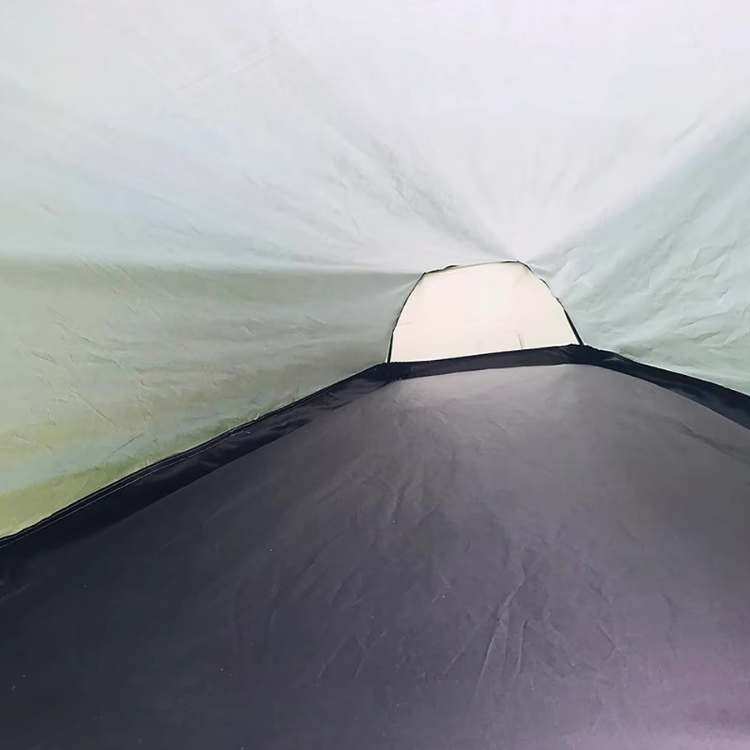 Bright yellow ultralight solo camping tent for backpacking. Durable, waterproof, and visible for outdoor safety.