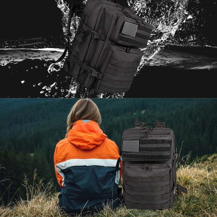 50L tactical survival backpack, durable outdoor gear for emergencies & adventure travel. Large capacity.