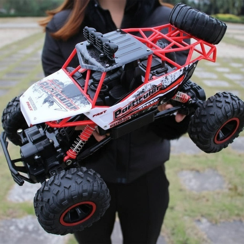 Kids/adults RC monster truck, 4WD remote control off-road vehicle, perfect for all-terrain outdoor fun.