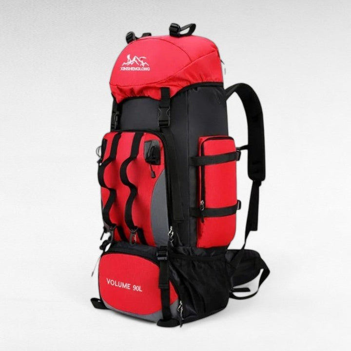 Unisex 90L travel pack & hiking rucksack, a versatile lightweight waterproof bag for all outdoor adventures.