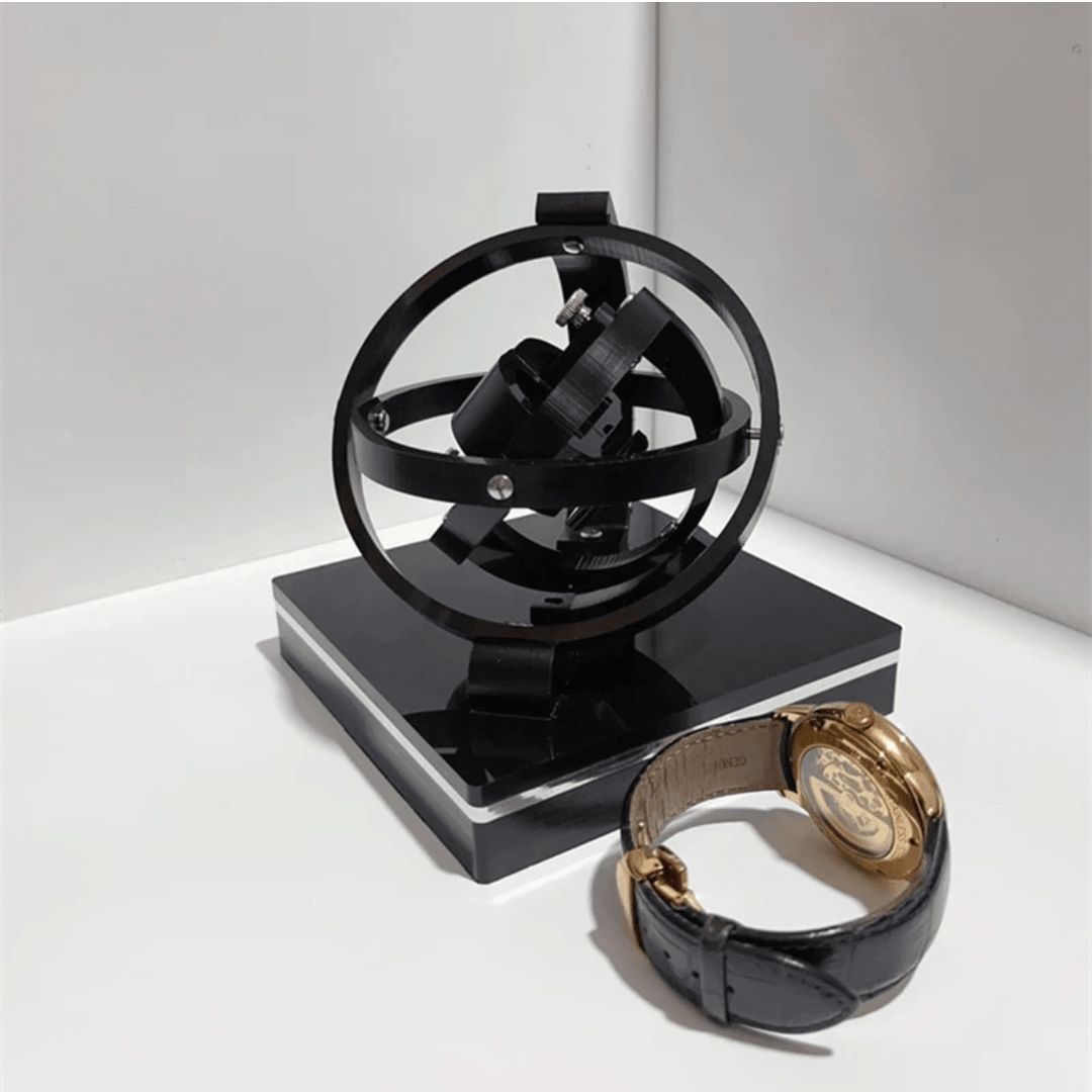 Premium watch winder with quiet motor, ideal automatic watch storage and display solution for any watch collector.