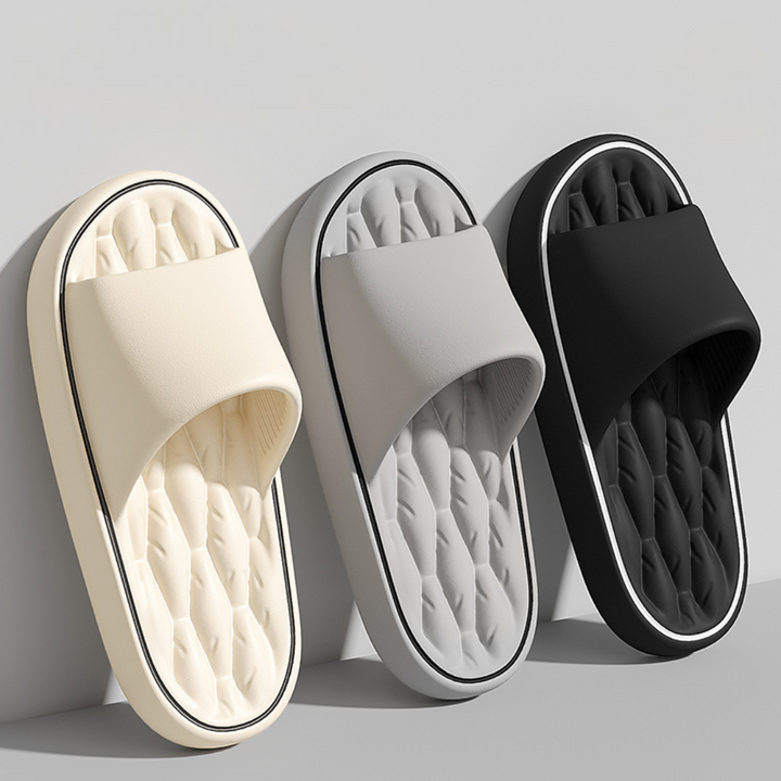 Ergonomic unisex pillow slides, providing ultimate comfort for casual everyday indoor & outdoor wear.