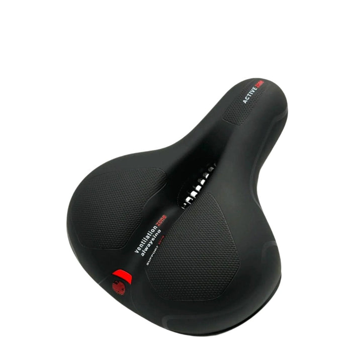 Unisex CloudComfort Pro bicycle seat with memory foam for ultimate cycling comfort & shock absorption on long rides.