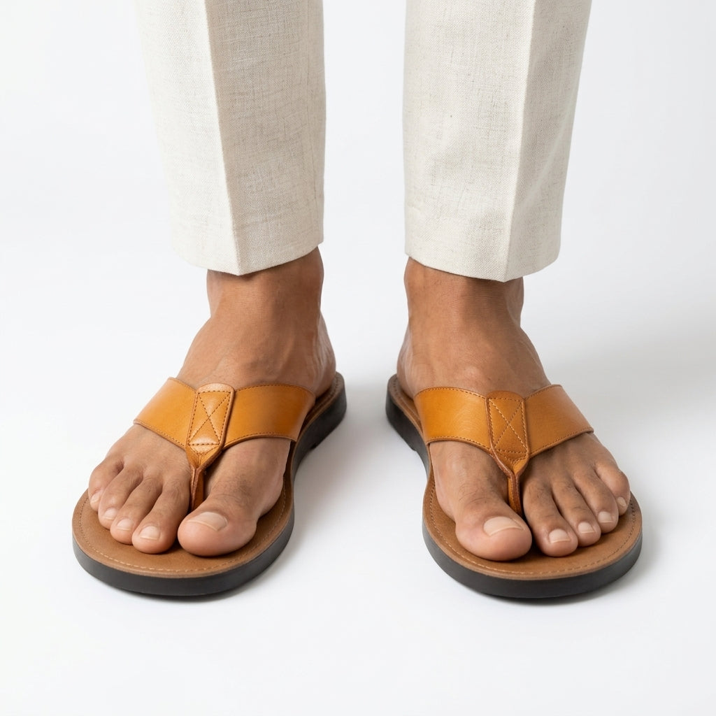 Unisex comfortable toe post sandals, perfect for daily wear & warm weather. Slip-on casual summer footwear.