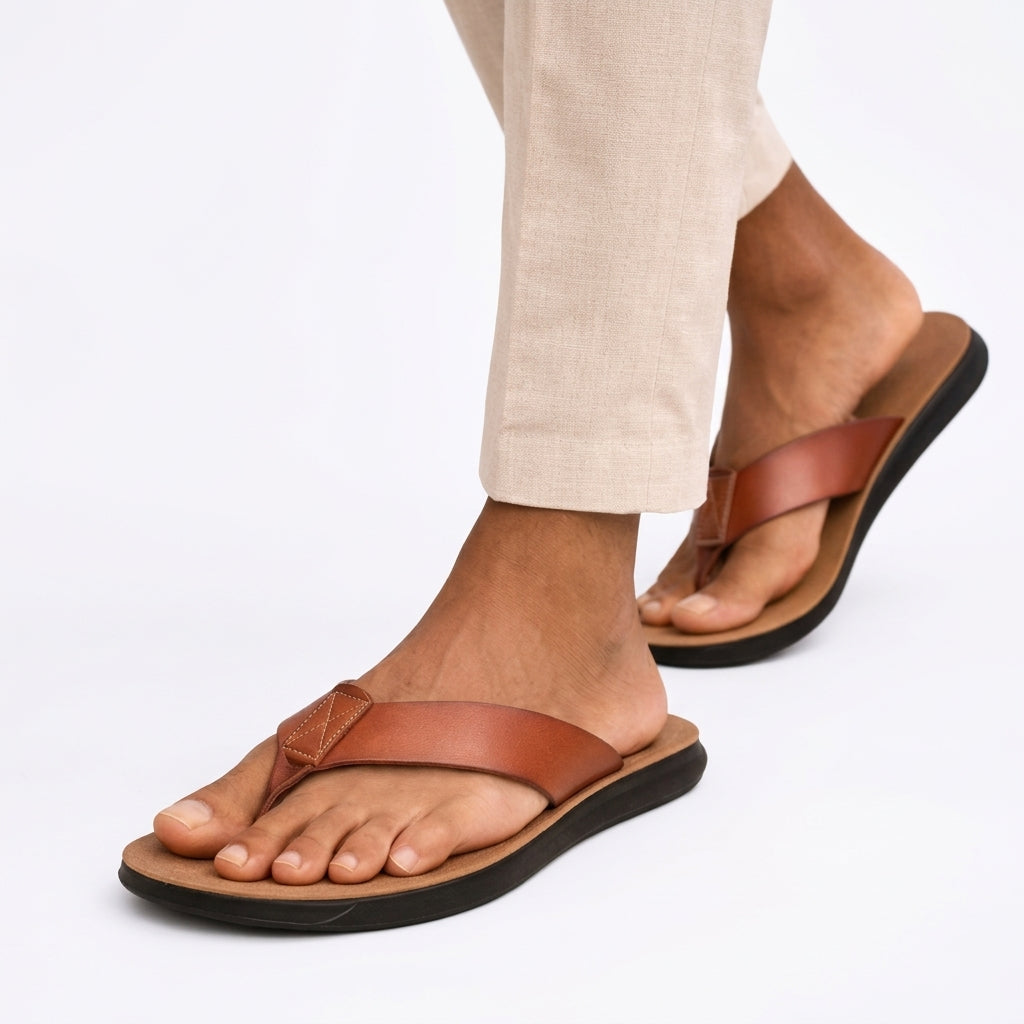Comfortable unisex toe post walking sandals for daily wear. Casual & elegant slip-on summer footwear.