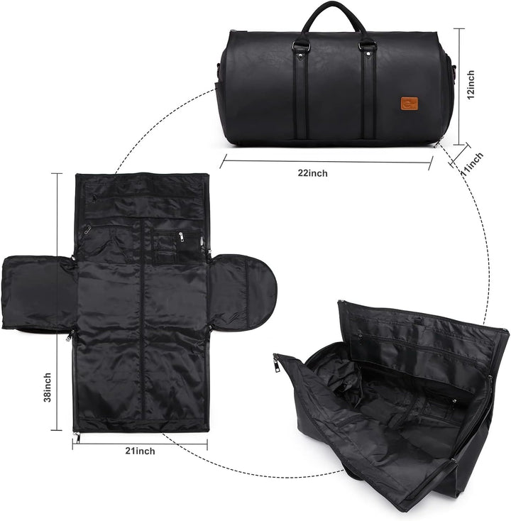 Professional garment duffel bag for business travel, keeps suits & dresses neat.