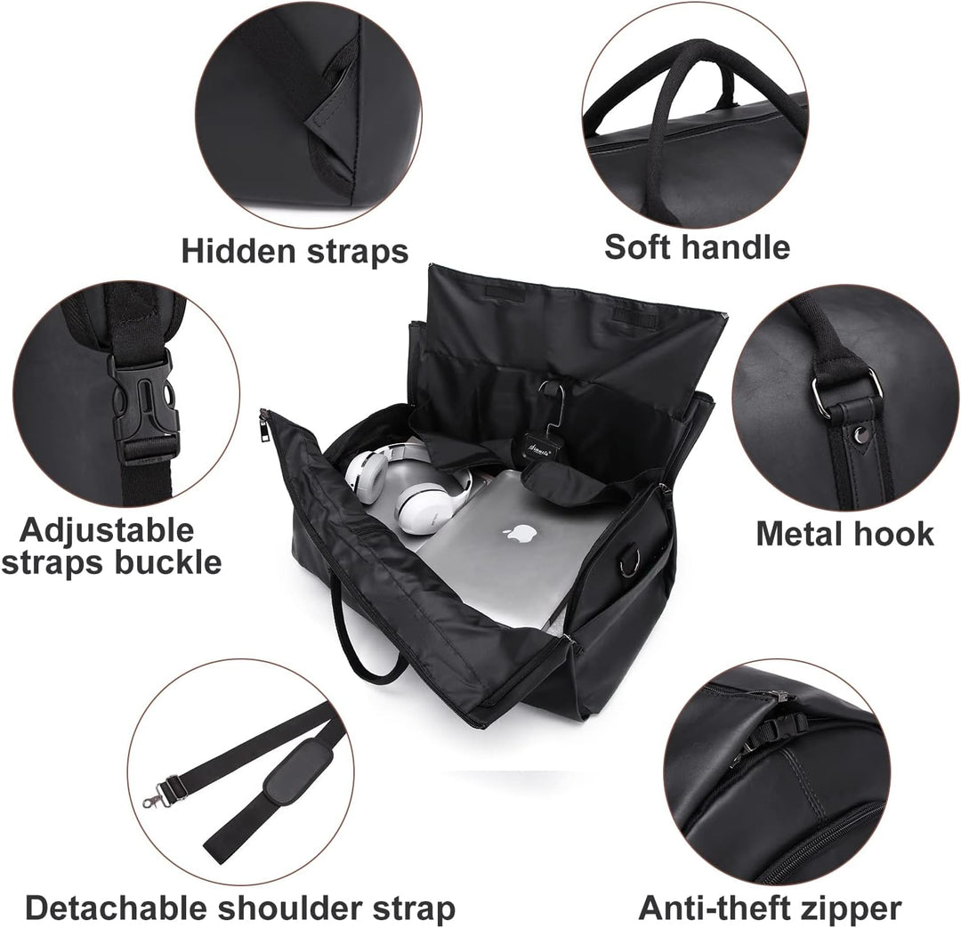 Spacious unisex weekender duffel bag, ideal for short trips & travel essentials.