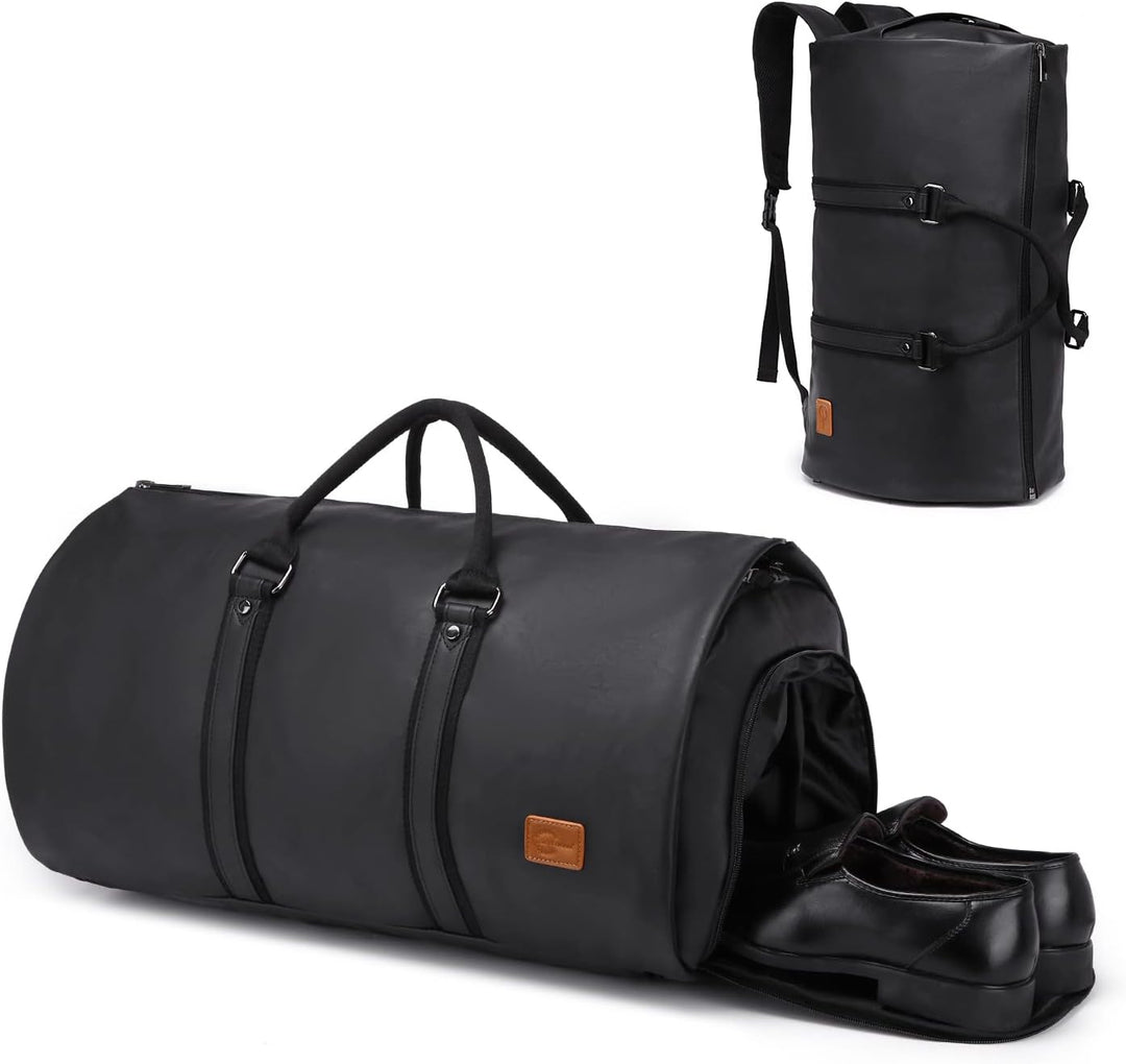 Smart carry-on garment duffel bag for business travel, organized & efficient.