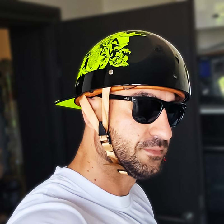 Essential protective gear: DOT approved baseball motorcycle helmet for comfortable rides.