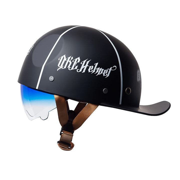 Comfortable DOT approved baseball motorcycle helmet, essential protective gear for all riders.