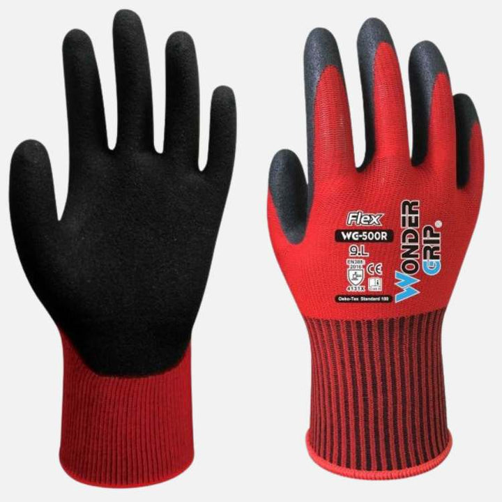 Unisex durable nitrile coated gardening gloves, black and gray, for all outdoor tasks & hand protection.