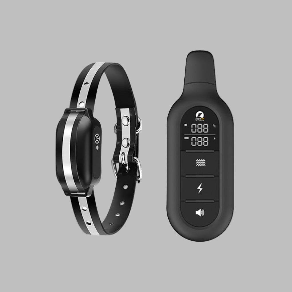 Unisex electric dog training collar with remote. Waterproof, long-range for pet obedience & behavior correction.