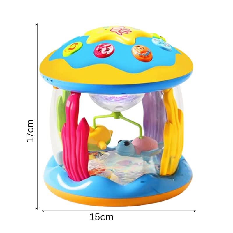 Educational baby musical drum with light & sound, an ideal gift for infant early development.
