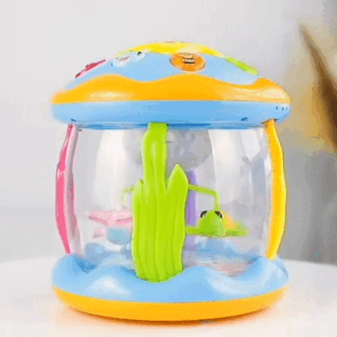 Sensory baby drum featuring interactive lights, engaging sounds, and music for toddlers and infants.