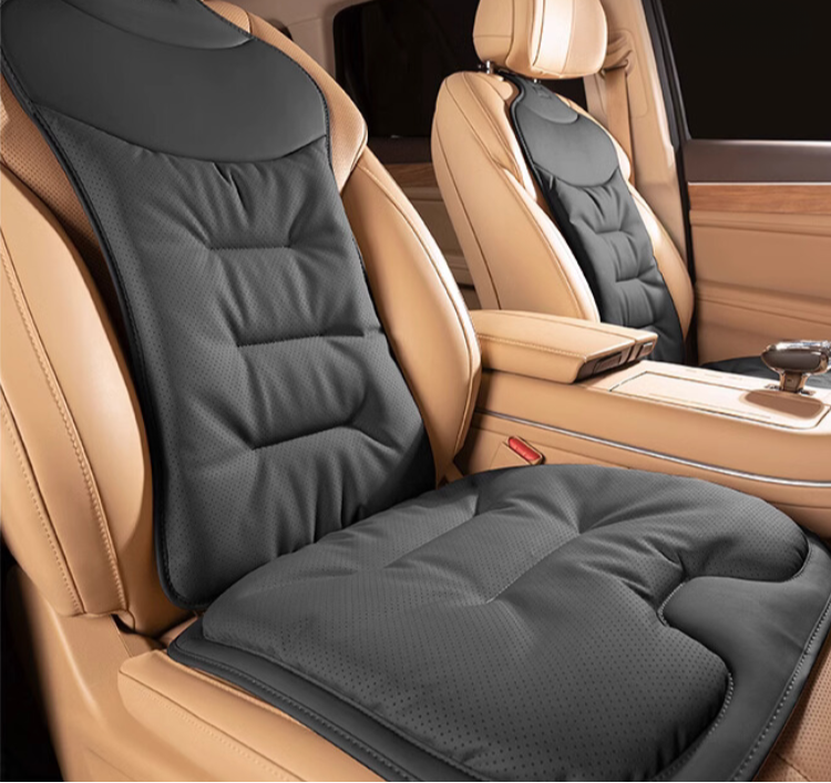 Unisex ergonomic car back cushion for superior driving comfort, lumbar support, and improved posture.
