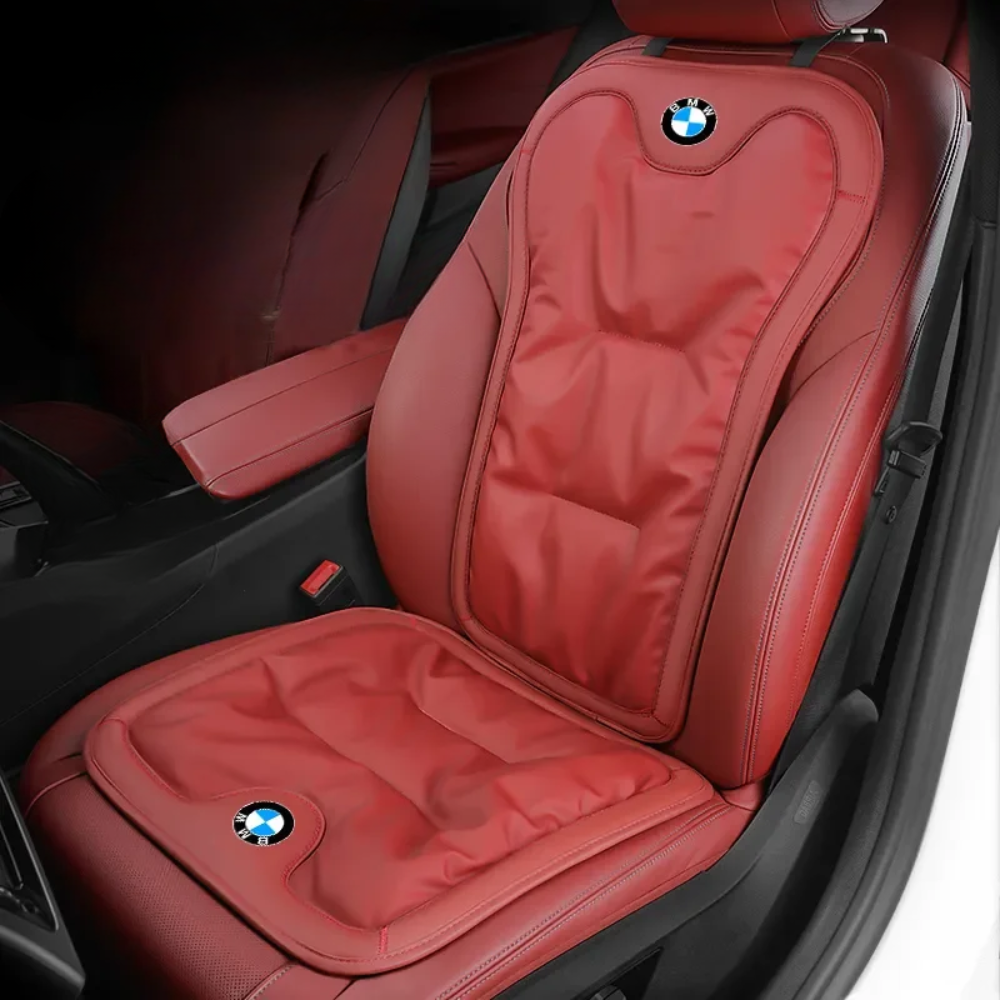 Driving comfort solution: ergonomic car back cushion for posture correction, lumbar and back support.