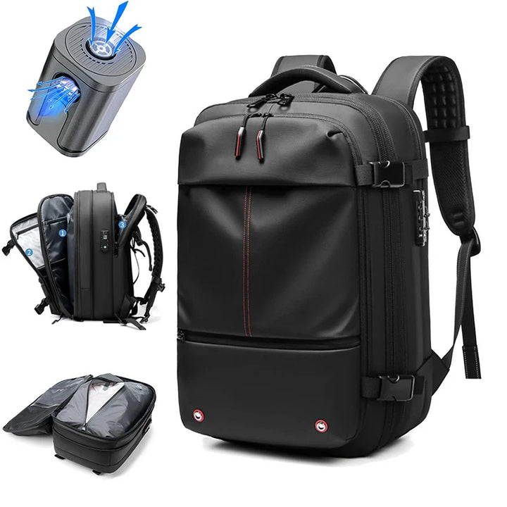 Unisex ergonomic travel backpack in a vibrant green, ideal for outdoor adventures and daily commutes with laptop sleeve.