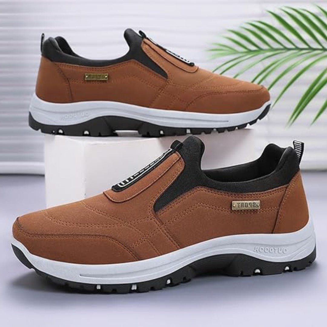 Supportive unisex walking shoes with flexible sole & breathable mesh, ideal for long walks & active lifestyles.