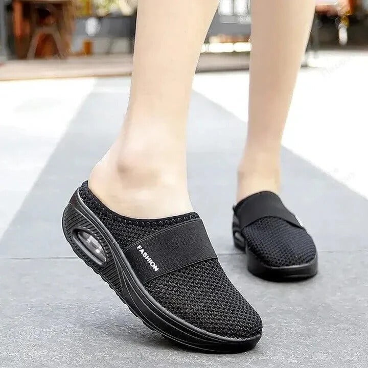 Orthopedic comfort slippers for unisex all-day support. Ideal lightweight, breathable indoor & outdoor footwear.