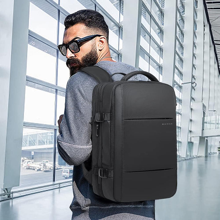 Adventure-proof 26-45L waterproof travel backpack, carry-on compatible design.