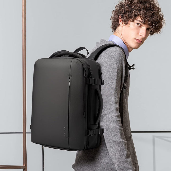 Expandable commuter backpack (26-45L), ideal for daily use & weekend trips.