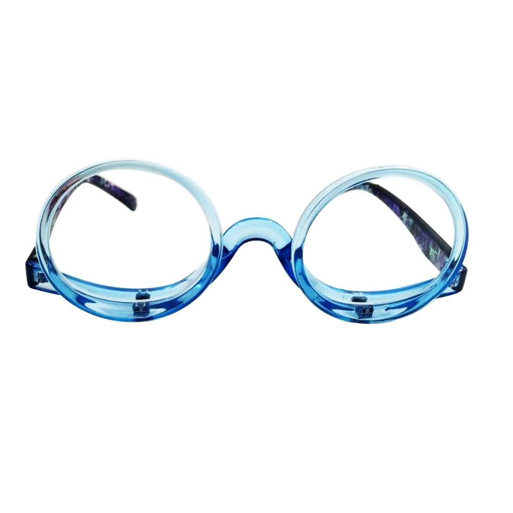 Get flawless makeup with these flip-down magnifying glasses, a precision vision aid for beauty.