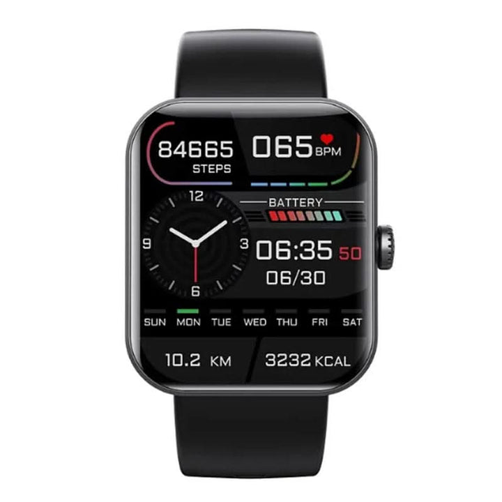 Sleek design: Unisex health monitoring smartwatch, featuring non-invasive blood sugar, HR, BP & sleep tracking.